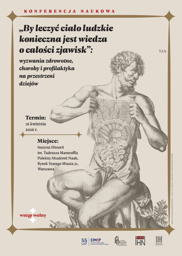 Poster "Scientific Conference „To heal the human body, knowledge of the entirety of phenomena is necessary”: health challenges, diseases, and prevention throughout history."